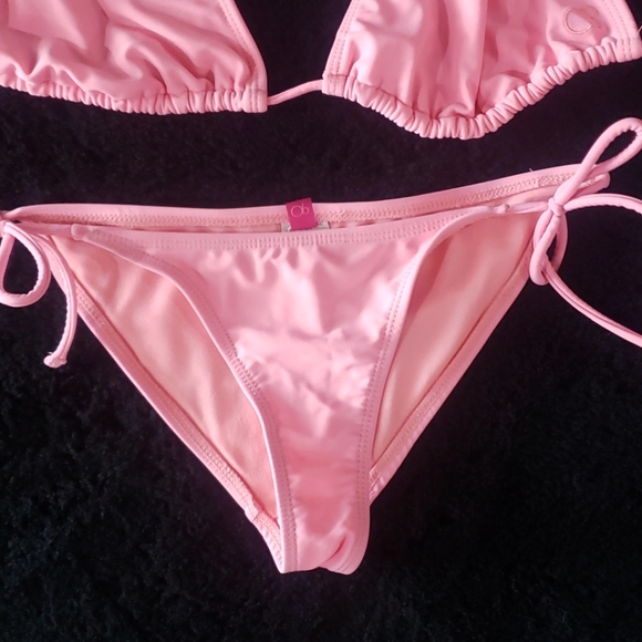 OP peach pink triangle bikini - Picture 2 of 6